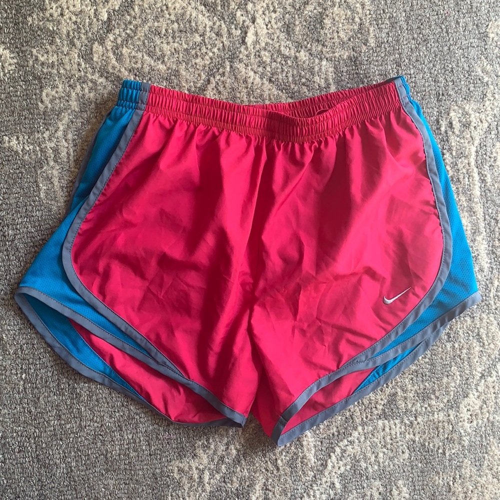 Nike Color-Block Running Shorts in Pink/Blue